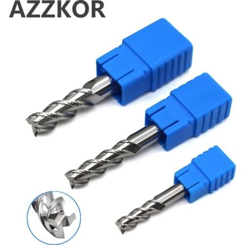 Milling Cutter Alloy Coating Tungsten Steel Tool By Aluminum Cnc Maching 3 Blade Endmills Top Milling Wood 14mm/16mm/18mm/20mm