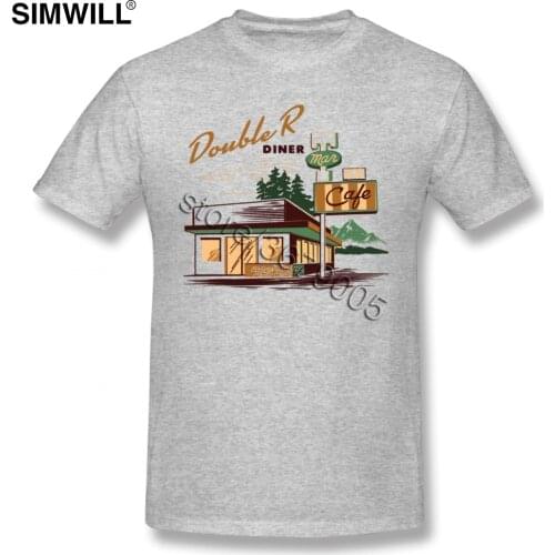Double R Diner Tee Shirts Brand Print Custom T Shirts Mens Short Sleeve O Neck Tshirt Eco Cotton Clothes Boyfriends Gift
