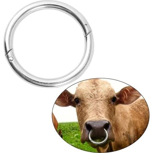 Cattle Nose Rings High Quality Carbon Steel Cow Traction Clasp Farm Animal Livestock Nose Clips Farm Animal Supplies 1 Pc