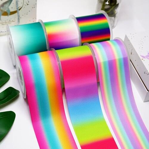 5yards Printed Grosgrain Ribbon For Crafts DIY Hair Bows Birthday Decoration17176