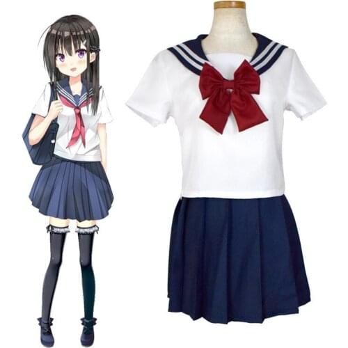 Girl Anime Sailor Suit Short Skirt Two-piece Suit Japanese High School Girl Junior High School Student Suit JK Uniform College