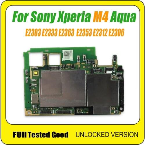 For Sony Xperia M4 Aqua E2303 E2333 E2363 E2353 E2312 E2306 Motherboard Mainboard With Chips Logic Board Android OS System