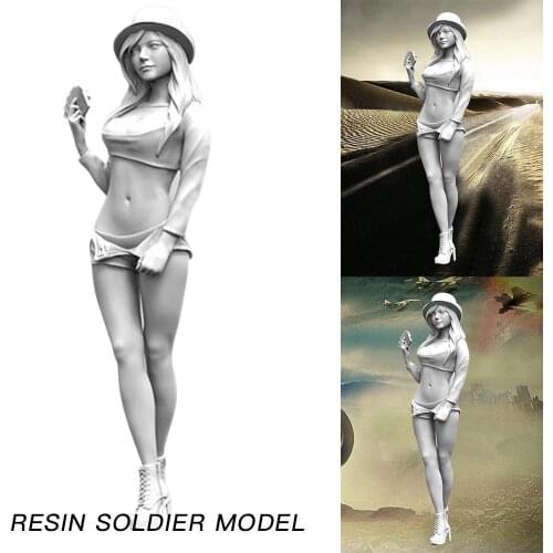 Tokyo Beautiful Girl Resin Soldier Model 1/35 50mm Soldier Girl Series Model White U3N1