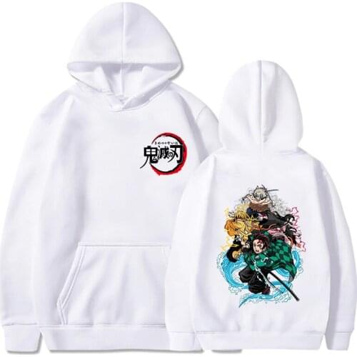 Men Women Kimetsu No Yaiba Pullovers Demon Slayer Graphic Sweatshirts Harajuku Casual Female Hoody Funny Cartoon Anime Pullovers