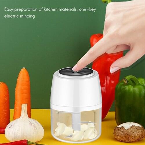 Electric Meat Grinder Wireless Mini Kitchen Chopper USB Charging Garlic Food Vegetable Masher Kitchen 250Ml