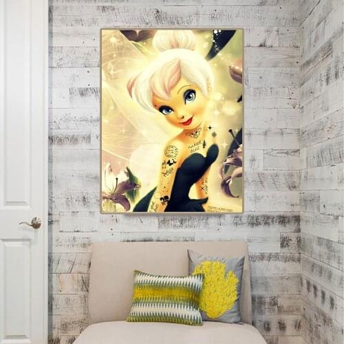 Paint By Numbers Full Square/Round Drill 5D DIY Diamond Painting Cartoon Butterfly Fairy Embroidery Cross Stitch 3D Home Decor