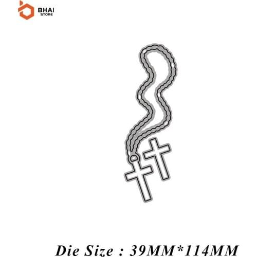 2021 New Arrivals Cross Necklace Metal Cutting Dies Scrapbooking DIY Album Stamp Paper Card Embossing Decor Craft