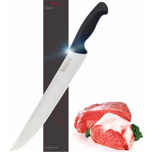 Sedge Carving Slicing Knife - SP Series - German High Carbon stainless steel Kitchen Knife - Ergonomic Black Handle - 12