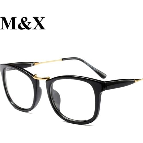 Chic Korean Style Myopia Optical Eyeglass Frame Retro Square Eyewear Brand Designer Clear Women Glasses Alloy Gafas Mujer COG104