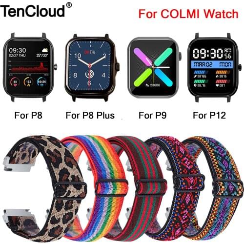 Elastic Strap For COLMI P8 Plus Pro SE Watch Band For COLMI P12 P10 P9 V31 V23 Pro Land 1 2S Watch Bracelet Wristband 20MM Belt