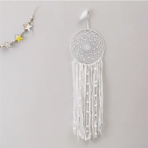Christmas Dream White Tassels Hanging Pendant Wood Room Door Wall decoration Nordic INS props Toy Kids Birthday Christmas Gift