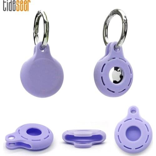 For Apple Airtag Silicone Protective Case for Airtags Cover Locator Tracker Anti-lost Device Keychain Protect Sleeve