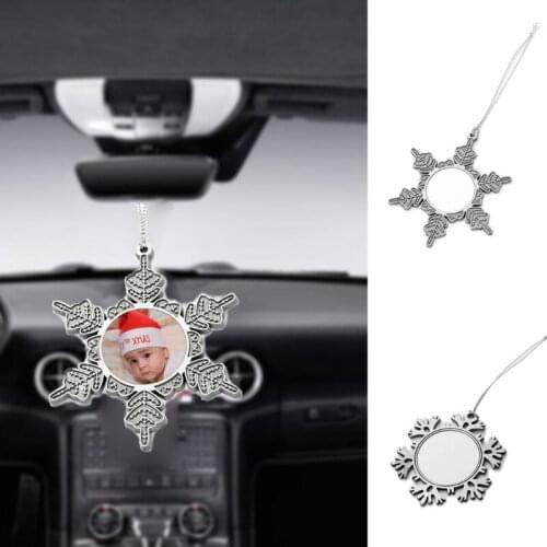 Sublimation Blank Pendant Heat Transfer Christmas Snowflakes Hanging Ornaments