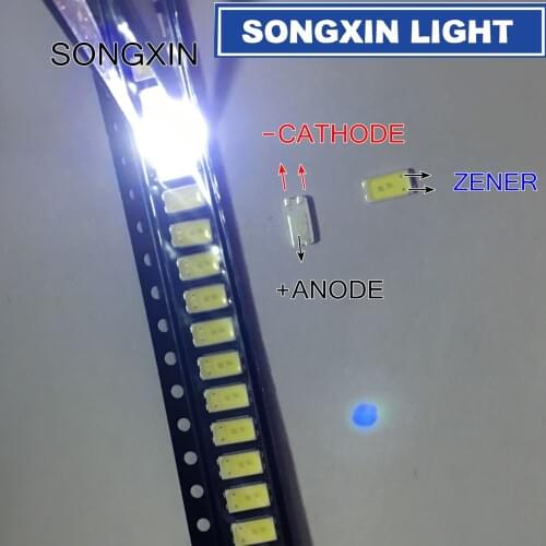 50pcs For LG LED LCD Backlight TV Application Middle Power LED LED Backlight RS59P 0.5W 3V 5630 Cool white LED LCD TV Backlight