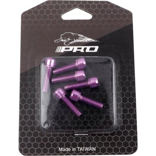 IIIPRO Ultralight Stainless Steel Bicycle Handlebar Stem Screws M5*18mm Iamok Mountain Bike Electroplate Color Bolts