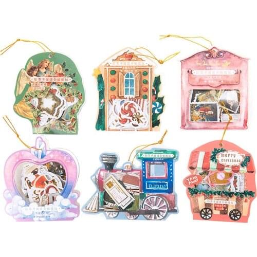 Vintage Christmas Stamp Series Journal Decorative Gold Stickers Scrapbooking Stick Label Diary Stationery Album Stickers