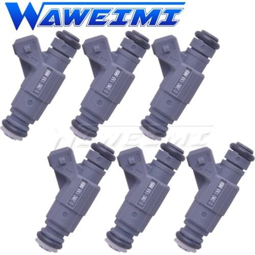 WAWEIMI Brand New 6 PCS Fuel Injector Flow OE 0280155869 For Ferrari Maserati 360 Modena 3.6L 4.2L