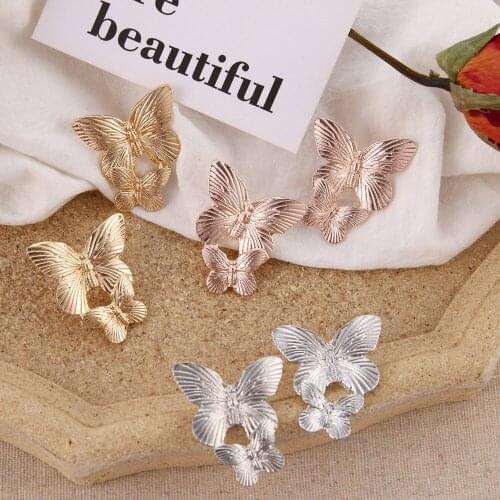 ZOVOLI Bohemian Big Gold Butterfly Stud Earrings For Women 2020 Unique Wing Studs Earings Fashion Minimalist Jewelry Gift