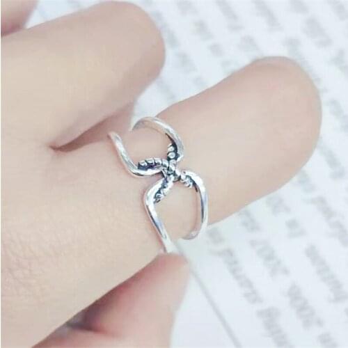 Vintage Retro Style Cross Twisted Ladies Fashion Rings Simple Hypoallergenic 2020 Woman Ring High Quality
