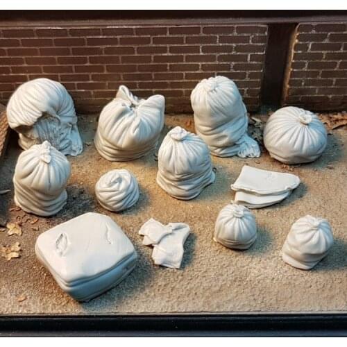 1/35 Soldier Scene Supply Sandbag Brick Mud Bucket Resin Soldier Model 572