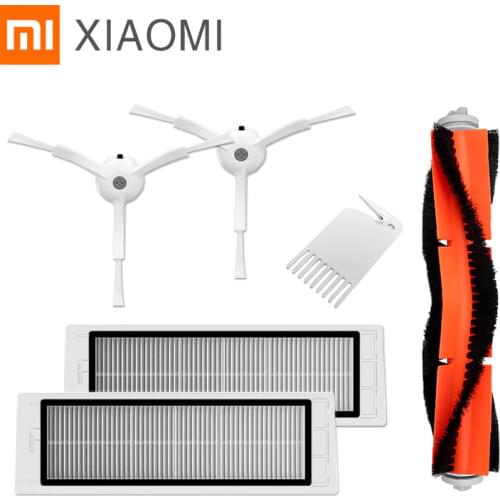 100% Original XIAOMI MIJIA Robot Vacuum Cleaner 1S Original Spare Parts Pack Kits HEPA Filter Side Roller Main brush Mop Wall