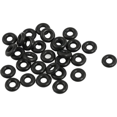 30 Pcs 2.5mm x 6.5mm x 2mm Rubber O Rings for Wacky Worm Fishing