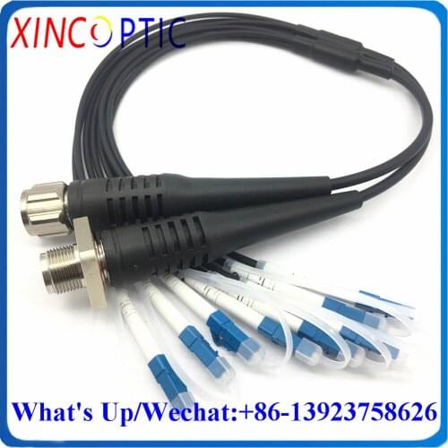 4Core,ODC Round(Male)/Square(Female) to LC SC ST FC Fiber Optic Patch Cord,L:50cm 1M 2M,5.0mm,Imported Armaid Yarn,Armored Cable