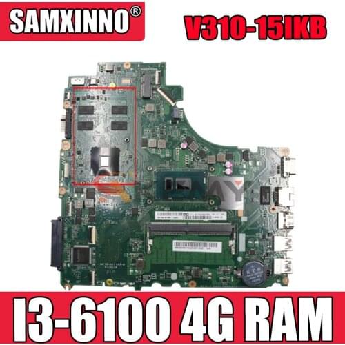 Akemy DA0LV6MB6F0 Motherboard For Lenovo E52-80 V310-15ISK V310-15IKB Notebook Motherboard CPU I3 6100 DDR4 4G RAM 100% Test Wor