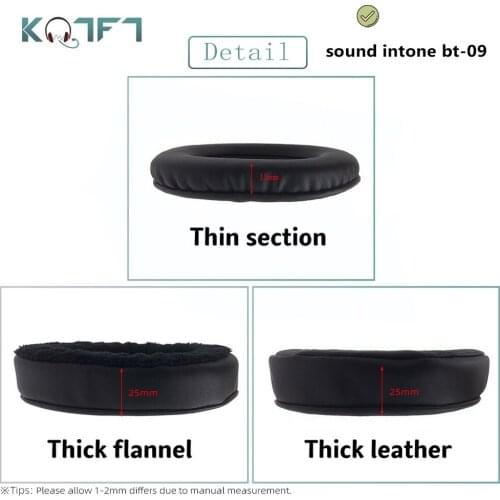 KQTFT 1 Pair of Replacement Velvet leather EarPads for sound intone bt-09 Headset Ear pads Earmuff Cover Cushion Cups