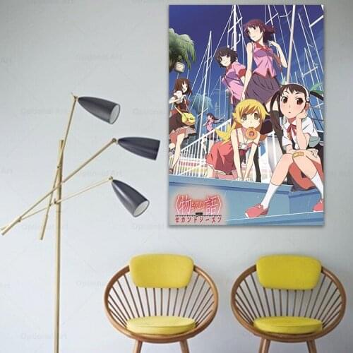 Monogatari Series Hachikuji Mayoi Anime Posters and Prints Art Canvas Painting Decoration Wall Home Pictures Living Room Decor