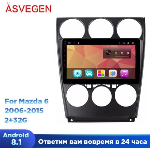 Car DVD Player For Mazda 6 2006-2015 9'' Autostereo Android Quad Core GPS Navigation Radio Audio With WIFI 3G 4G Multimedia Play