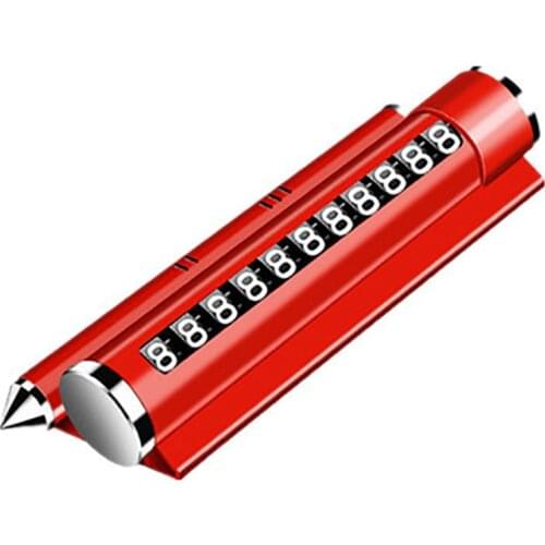 Car Safety Hammer Window Glass Breaker with Car Temporary Parking Card, Phone Holder, Aromatherapy, Emergency Escape Device