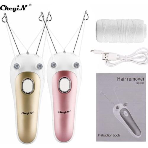 CkeyiN Mini Face Facial Hair Remover Trimmer Electric Razor Female Body Cotton Thread Depilator Shaver Lady Beauty Care Machine