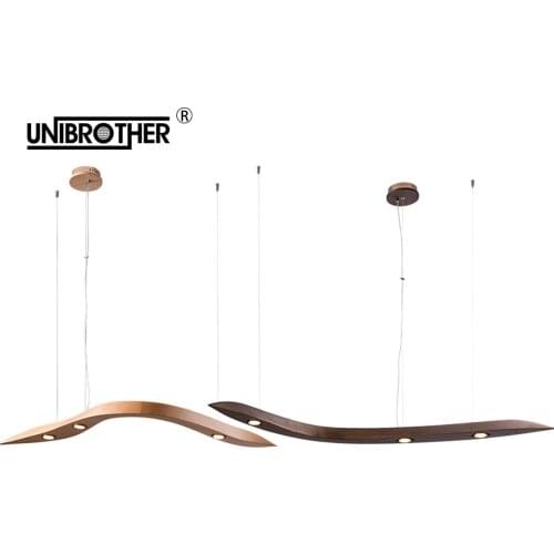 Wood pendant lights Nordic hanging lamp led modern for Living meeting Room study Retro decoracion lighting minimalism fixtures