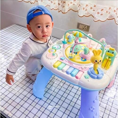 Early Educational Study Activity Center Music Game Infants Musical Instrument Learning Table Baby Toys Piano Kids Children Gift