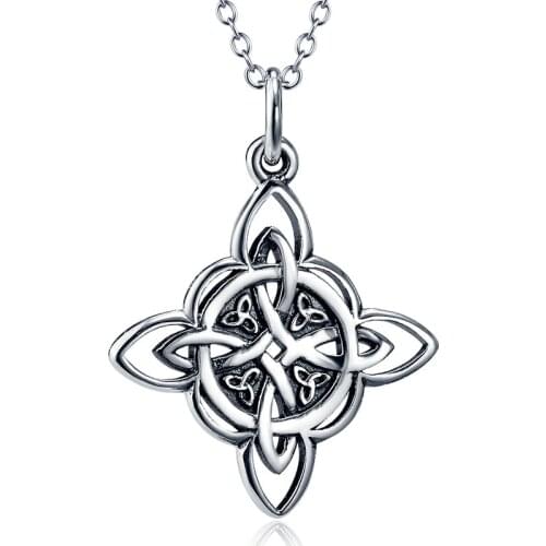 Men Viking Pendant Necklace Love Knot Amulet Jewelry