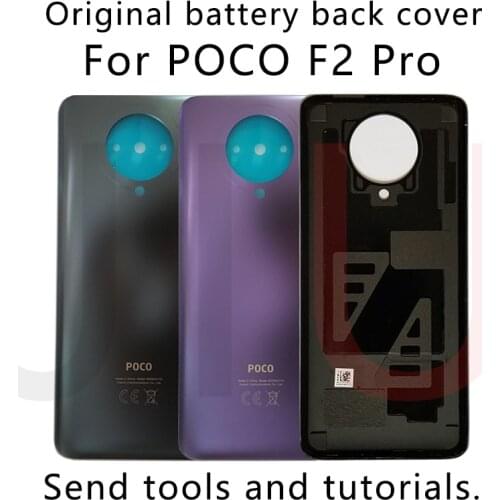For POCO F2 Pro 100% original battery back cover,Back glass Cover For Xiaomi poco f2pro, Replacement Rear Housing Cover