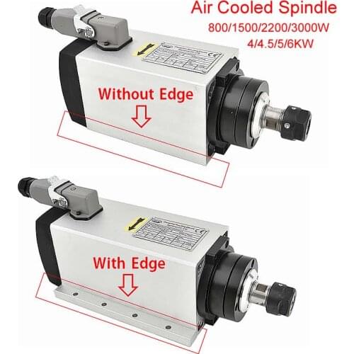 CNC 1.5kw 3kw 4kw 4.5kw 6kw Square Air Cooling Spindle ER11 Air-cooled Milling Spindle with ER20 Collet for DIY Cnc Machine