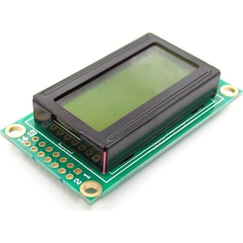 Hot Sale 8 x 2 LCD Module 0802 Character Display Screen green