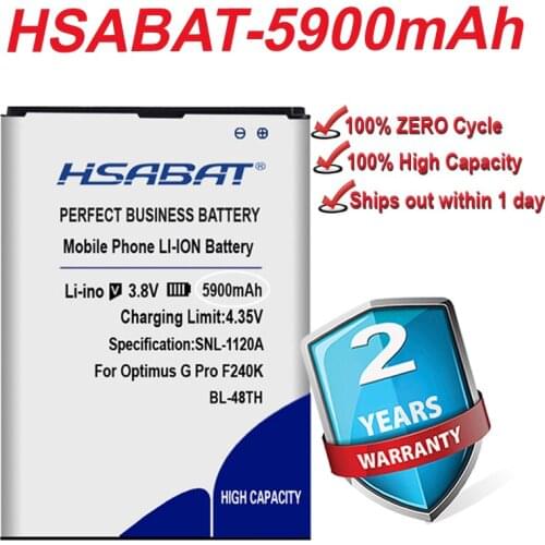 HSABAT 5700mAh BL-48TH BL-47TH Battery for LG Optimus G Pro F240/K E980 E988 E940 F310 D684 F240S F240L Pro 2 F350/S/L/K D837