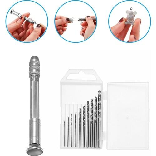 1 Set Metal Good Quality Hand Drill Equipments Resin Mold Tools And Handmade Jewelry Tool With 0.8mm-3.0mm Drill Screw