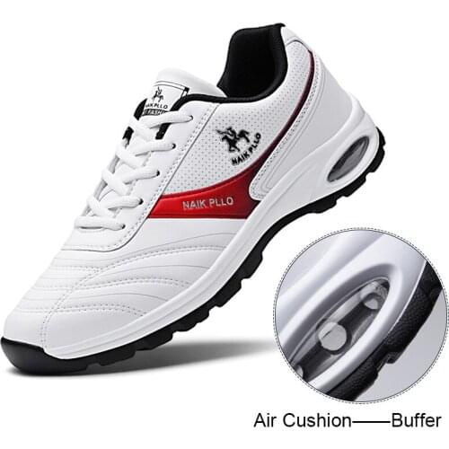 Men Running Shoes Air Cushion Sneakers Waterproof Sport Shoes Male Breathable Lace-up Casual Sneakers Bubble Men Footwear