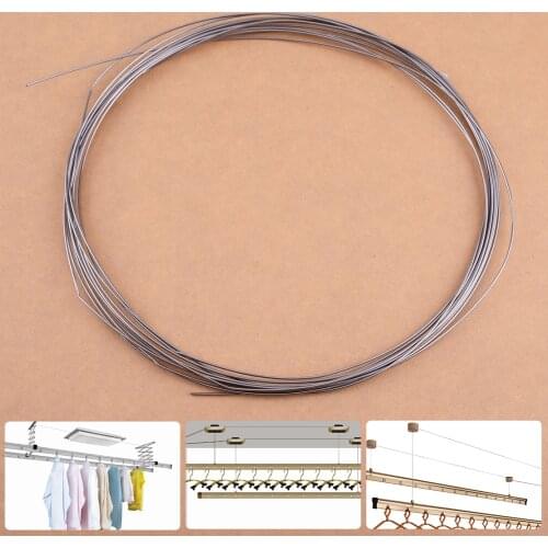 LETAOSK New 5M 1mm Silver 304 Stainless Steel Bright Single Hard Wire Hanging Fastening Craft Decorating