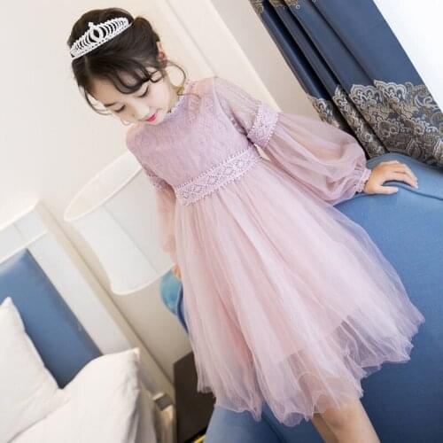 Cute Baby Girls Dresses 2019 New Spring Autumn Long Sleeve Princess Lace Dress Casual Costume Kids Clothes Cotton Tutu Vestidos