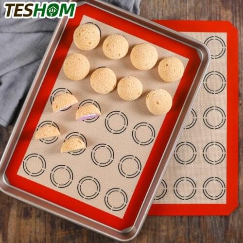 Reusable Silicone Baking Mat Sheet for Oven Heat Resistant Macaron/Pastry/Cookie Making Pad Sheet Nonstick Rolling Dough Mats