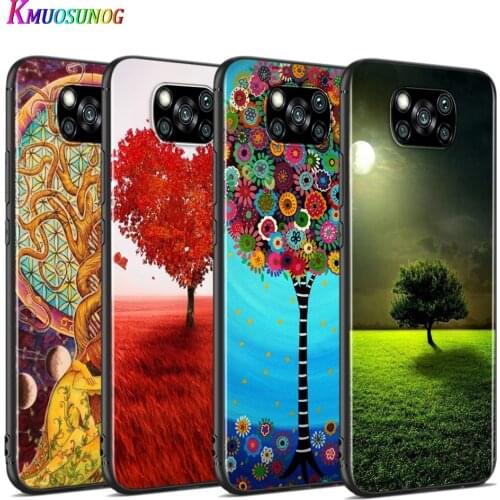 Plant tree art For Xiaomi Poco X3 NFC M2 X2 F2 F3 C3 M3 F1 Pro Mi Play Mix 3 A3 A2 A1 6 5 Lite Soft Phone Case