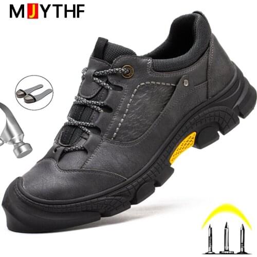 Indestructible Sneakers Work Shoes Men Steel Toe Cap Safety Shoes Men Boots Puncture-Proof Work Safety Boots Industrial Shoes