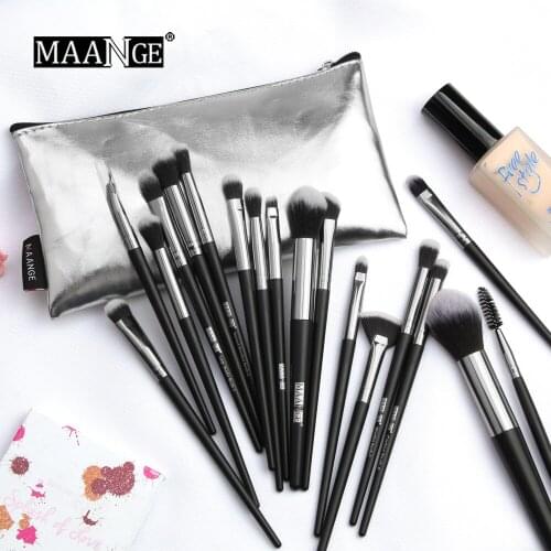 New18 Basic Sets of Cosmetic Brushes with Brush Packs Face and Eye Makeup Tool Foundation Brush Gift Set for Women