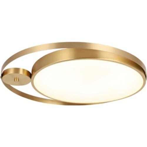 Nordic All-Copper Ceiling Lamp Living Room Bedroom Room Lighting Modern Minimalist LED Balcony Ceiling Lamp