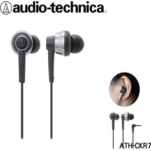 New Audio Technica Iron Triangle ATH-CKR7 in-ear headset moving coil wired universal bass noise reduction